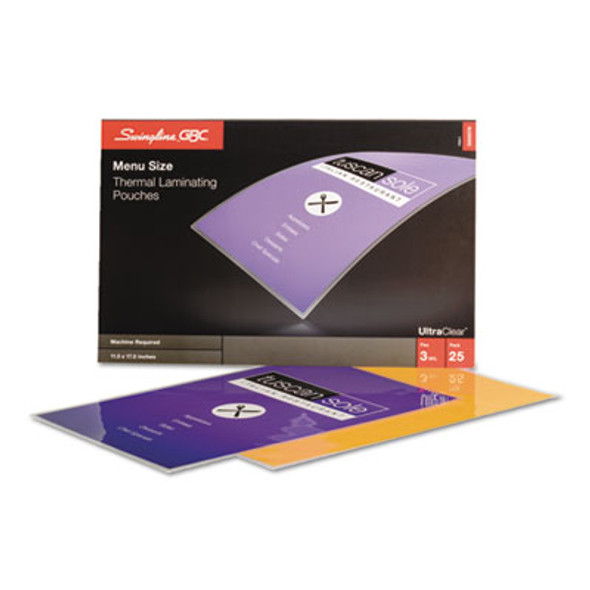Ultraclear Thermal Laminating Pouches, 3 Mil, 11.5" X 17.5", Gloss Clear, 25/Pack