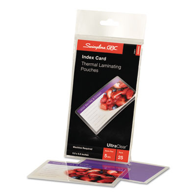 Ultraclear Thermal Laminating Pouches, 5 Mil, 5.5" X 3.5", Gloss Clear, 25/Pack
