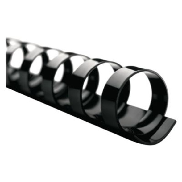 Combbind Standard Spines For 11 x 8.5 Documents, 19 Rings, 0.38" (60-Sheet) Capacity, Black, 100/Box
