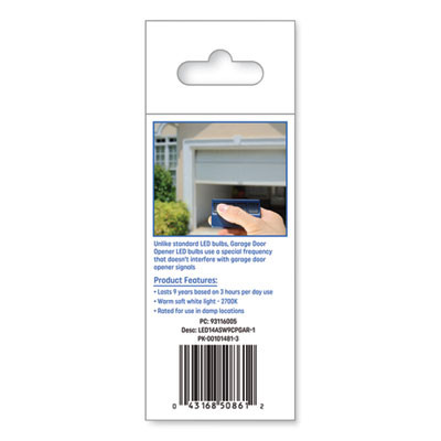 Led Soft White A19 Garage Door Opener Bulb, 14 W, Soft White