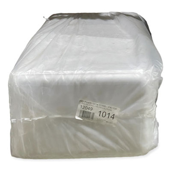 Meat Trays, 13.81 x 9.25 x 0.71, White, Foam, 100/Carton