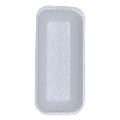 Meat Trays, #1.5, 8.38 x 3.94 x 1.1, White, Foam, 1,000/Carton
