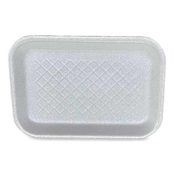 Meat Trays, #2S, 8.5 x 6 x 0.7, White, Foam, 500/Carton