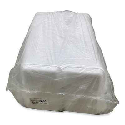 Meat Trays, #2, 8.5 x 6.03 x 1.11, White, Foam, 500/Carton