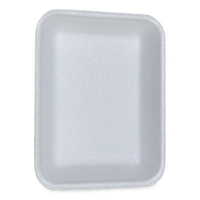 Meat Trays, #3P, 8.7 x 6.6 x 1.1, White, Foam, 400/Carton