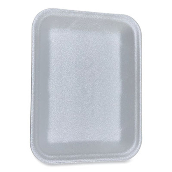 Meat Trays, #4D, 9.47 x 7.12 x 1.32, White, Foam, 500/Carton