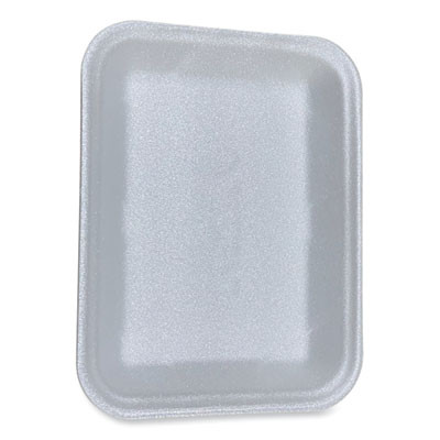 Meat Trays, #4D, 9.47 x 7.12 x 1.32, White, Foam, 500/Carton