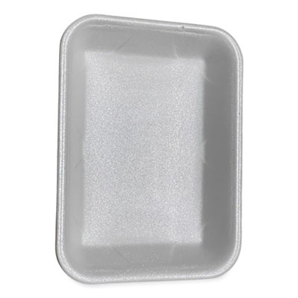 Meat Trays, #4P, 9.5 x 7.19 x 1.2, White, Foam, 500/Carton