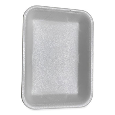 Meat Trays, #4P, 9.5 x 7.19 x 1.2, White, Foam, 500/Carton