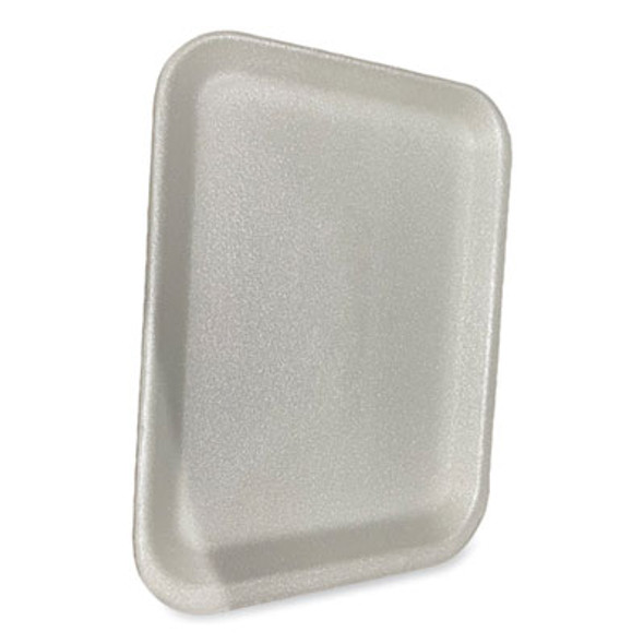 Meat Trays, #4S, 9.5 x 7.25 x 0.5, White, Foam, 500/Carton