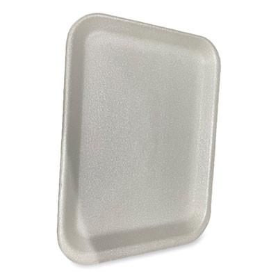 Meat Trays, #4S, 9.5 x 7.25 x 0.5, White, Foam, 500/Carton