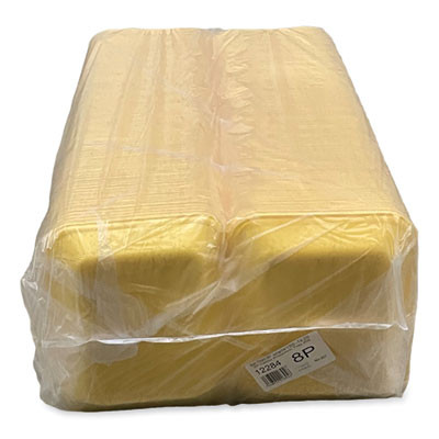 Meat Trays, #8P, 10.8 x 8.82 x 1.5, Yellow, Foam, 200/Carton