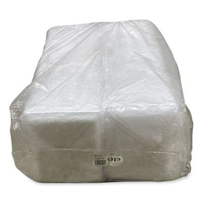 Meat Trays, #9P, 12.25 x 9.25 x 0.62, White, Foam, 200/Carton