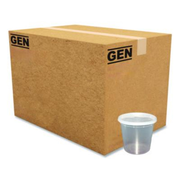 Plastic Deli Container With Lid, 24 Oz, Clear, Plastic, 240/Carton