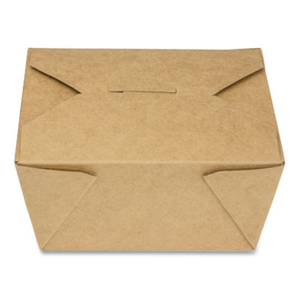 Reclosable Kraft Take-Out Box, 30 Oz, Brown, Paper, 450/Carton