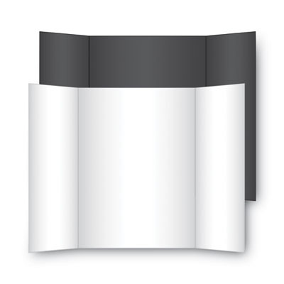 Two Cool Tri-Fold Poster Board, 36 X 48, Black/White, 6/Carton