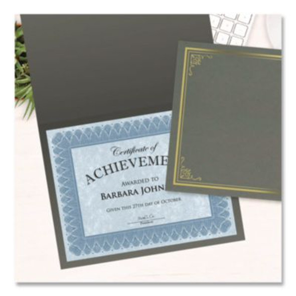 Certificate/Document Cover, 12.5 x 9.75, Metallic Gray, 6/Pack