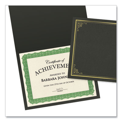 Award Certificates, 8.5 x 11, Natural With Green Braided Border, 15/Pack