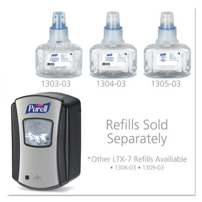 Ltx-7 Touch-Free Dispenser, 700 Ml, 5.75 x 4 x 4.88, Chrome/Black, 4/Carton