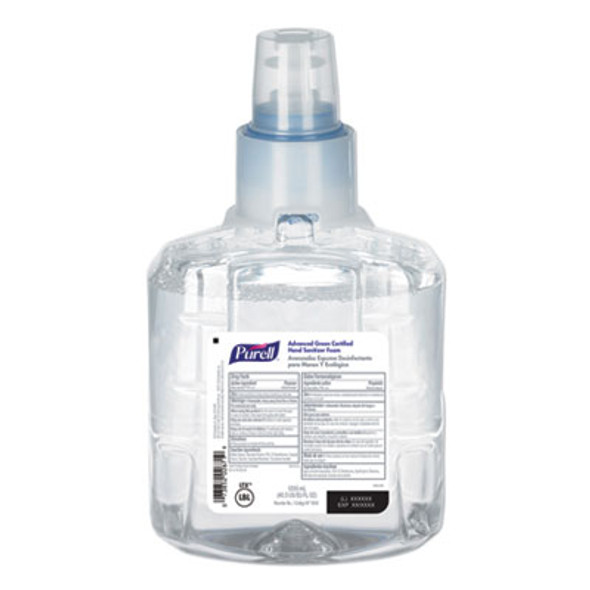 Advanced Hand Sanitizer Green Certified Foam Refill, For Ltx-12 Dispensers, 1,200 Ml, Fragrance-Free