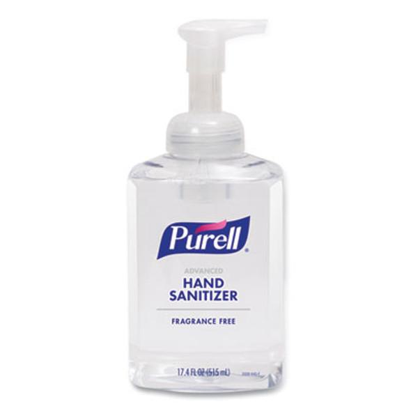 Advanced Hand Sanitizer Foam, 515 Ml, Pump Bottle, Fragrance Free, 4/Carton
