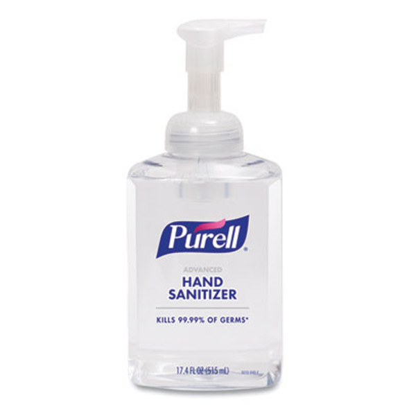 Advanced Hand Sanitizer Foam, 515 Ml, Pump Bottle, Clean Scent, 4/Carton