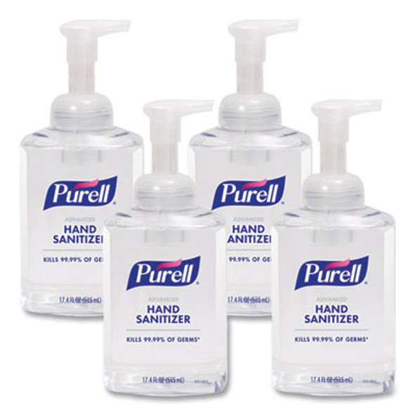 Advanced Hand Sanitizer Foam, 515 Ml, Pump Bottle, Clean Scent, 4/Carton