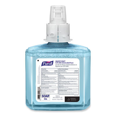 Healthy Soap 0.5% Bak Antimicrobial Foam Refill, For Es6 Dispensers, Light Citrus Floral Scent, 1,200 Ml, 2/Carton