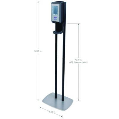 Cs8 Hand Sanitizer Floor Stand With Dispenser, 1,200 Ml, 13.5 X 5 X 28.5, Graphite