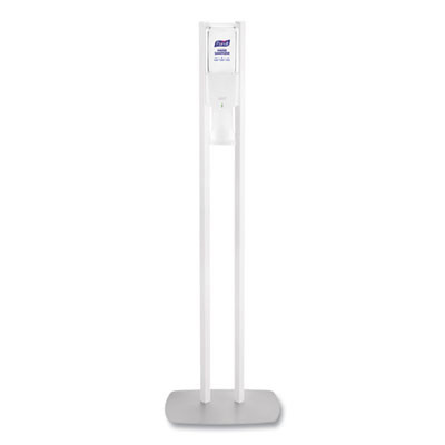 Es10 Dispenser Floor Stand With Automatic Hand Sanitizer Dispenser, 15.56 x 11.75 x 51.82, White