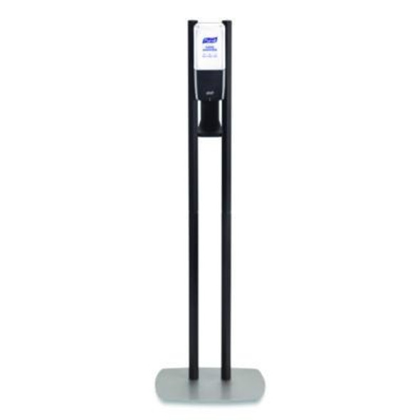 Es10 Dispenser Floor Stand With Automatic Hand Sanitizer Dispenser, 15.56 x 11.75 x 51.82, Graphite