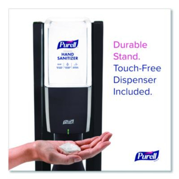 Es10 Dispenser Floor Stand With Automatic Hand Sanitizer Dispenser, 15.56 x 11.75 x 51.82, Graphite