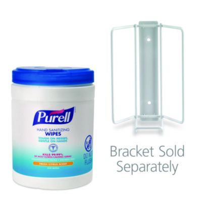 Hand Sanitizing Wipes Basic Wall Bracket, White