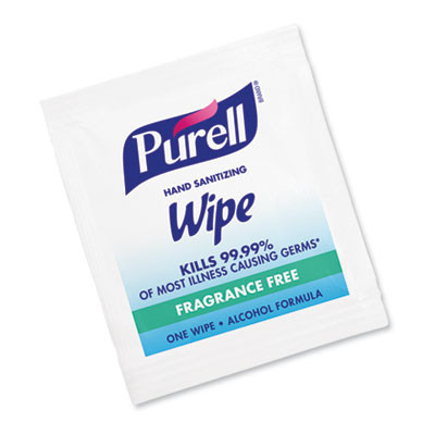 Sanitizing Hand Wipes, Individually Wrapped, 1-Ply, 4.5 x 6.5, Lemon, White, 1,800/Carton