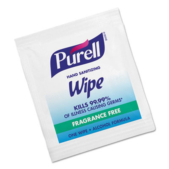 Sanitizing Hand Wipes, Individually Wrapped, 5 x 7, Unscented, White, 4,000 Wipes/Carton