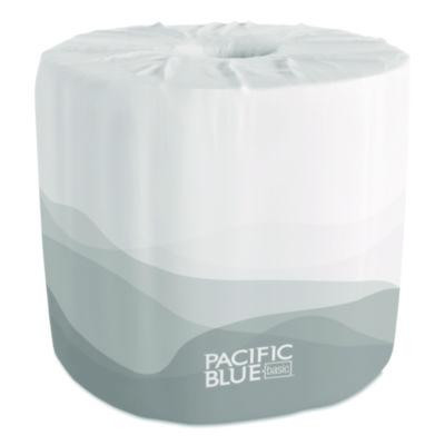 Pacific Blue Basic Embossed Bathroom Tissue, Septic Safe, 2-Ply, White, 550 Sheets/Roll, 80 Rolls/Carton
