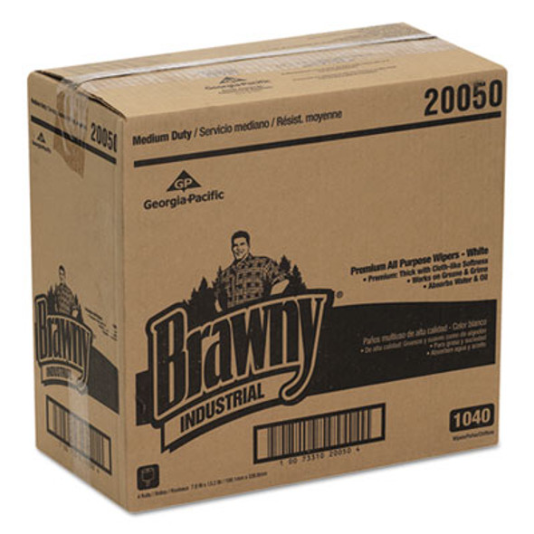 Medium Duty Premium Drc Wipers, 7.78 x 13.25, Unscented, White, 260/Roll, 4 Rolls/Carton