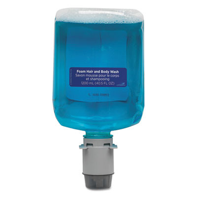 Pacific Blue Ultra Foam Soap Manual Dispenser Refill, Hair And Body Wash, Unscented, 1,200 Ml Bottle, 4/Carton