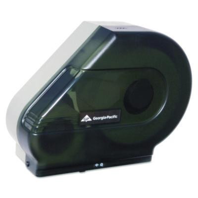 Jumbo Jr. Bathroom Tissue Dispenser With Stub Roll And Mandrel, 6.38 x 16.88 x 14.13, Translucent Smoke, 4/Carton