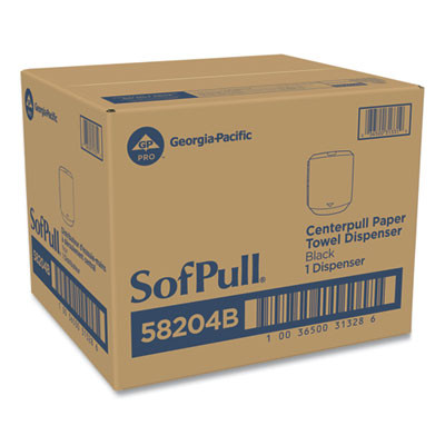 Sofpull Centerpull Hand Towel Dispenser, 9.63 x 8.88 x 10.94, Black