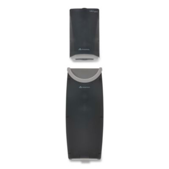 Safe-T-Gard Door Tissue Dispenser/Trash Receptacle, 6.75 x 4 x 11, Smoke