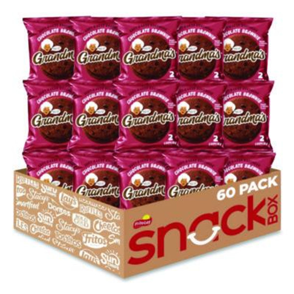 Cookies - Single Serve, Chocolate Brownie, 2.5 Oz Packet, 60/Carton