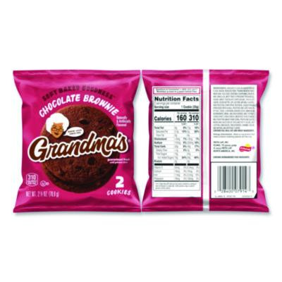 Cookies - Single Serve, Chocolate Brownie, 2.5 Oz Packet, 60/Carton