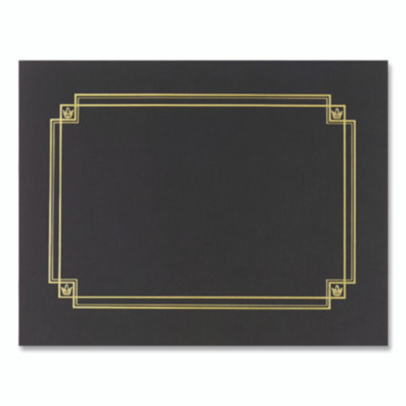 Premium Textured Certificate Holder, 12.65 X 9.75, Black, 3/Pack