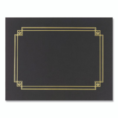 Premium Textured Certificate Holder, 12.65 X 9.75, Black, 3/Pack