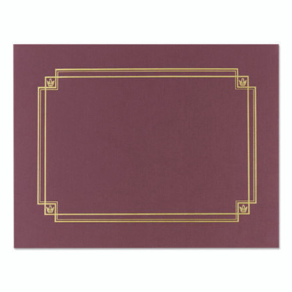 Premium Textured Certificate Holder, 12.65 X 9.75, Burgundy, 3/Pack