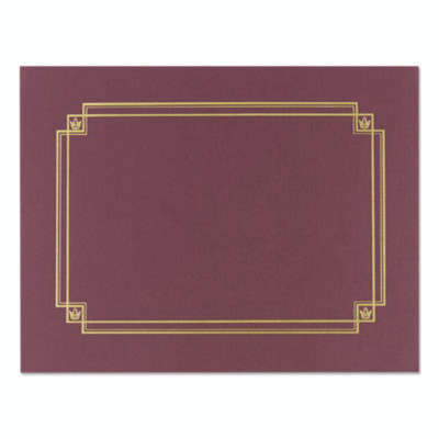 Premium Textured Certificate Holder, 12.65 X 9.75, Burgundy, 3/Pack