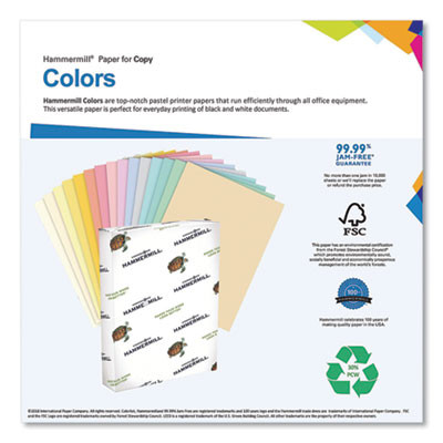 Colors Print Paper, 20 Lb Bond Weight, 11 x 17, Green, 500/Ream