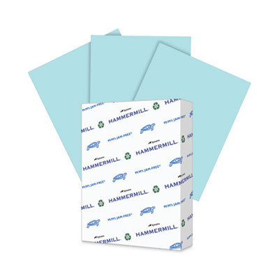 Colors Print Paper, 20 Lb Bond Weight, 8.5 x 11, Blue, 500/Ream