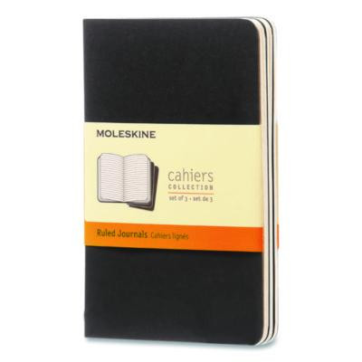 Cahier Journal, 1-Subject, Narrow Rule, Black Cover, (64) 5.5 x 3.5 Sheets, 3/Pack